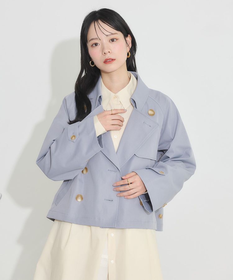 earth music&ecology「ショートトレンチコート」|トレンチコート|