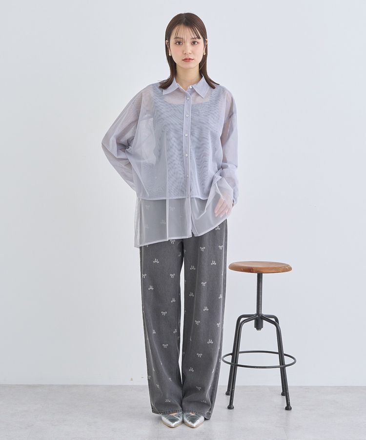 earth music&ecology「チュールレイヤードシャツ」|シャツ・ブラウス|