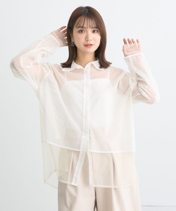 earth music&ecology「チュールレイヤードシャツ」|シャツ・ブラウス|