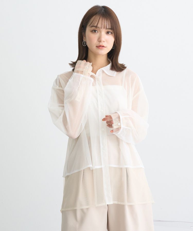 earth music&ecology「チュールレイヤードシャツ」|シャツ・ブラウス|