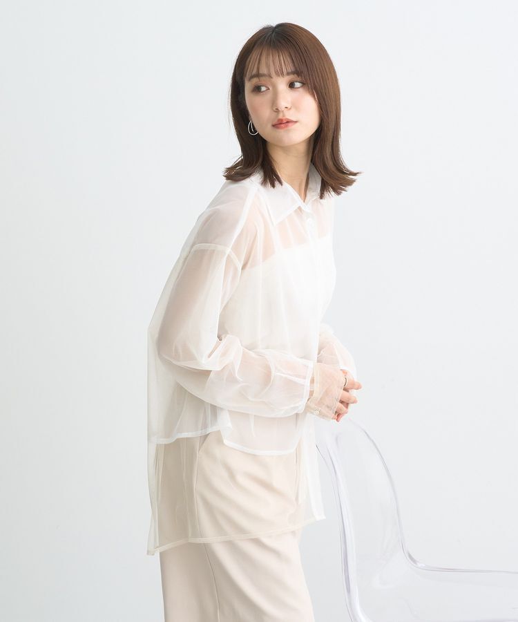 earth music&ecology「チュールレイヤードシャツ」|シャツ・ブラウス|