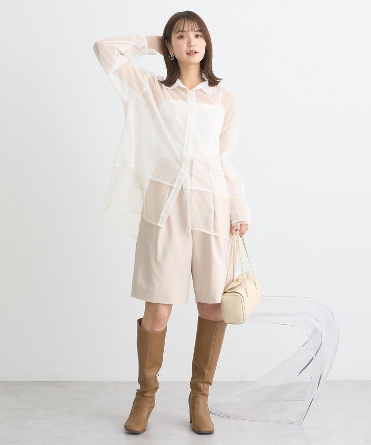 earth music&ecology「チュールレイヤードシャツ」|シャツ・ブラウス|