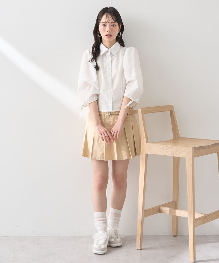 earth music&ecology「パワショルペプラムシャツ」|シャツ・ブラウス|