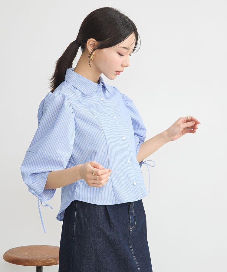 earth music&ecology「パワショルペプラムシャツ」|シャツ・ブラウス|