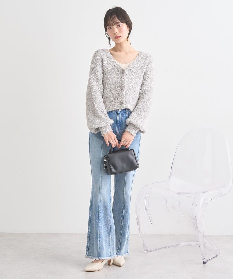 earth music&ecology「リリーヤーンショートニットカーディガン」|カーディガン|