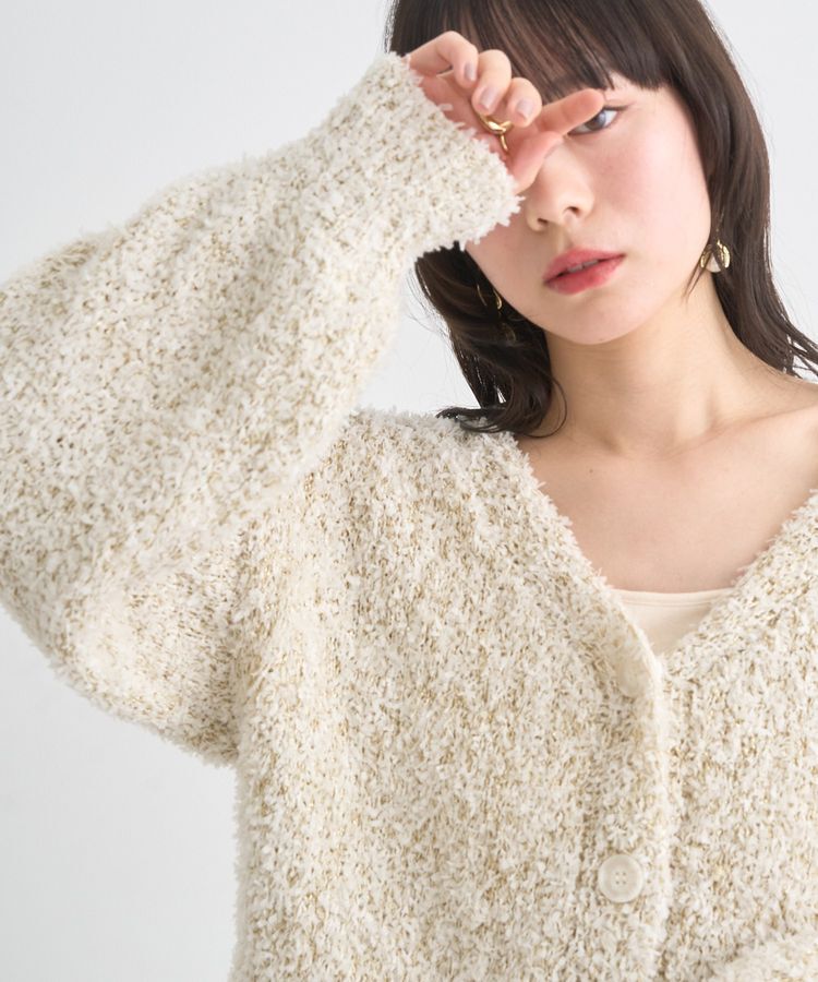 earth music&ecology「リリーヤーンショートニットカーディガン」|カーディガン|