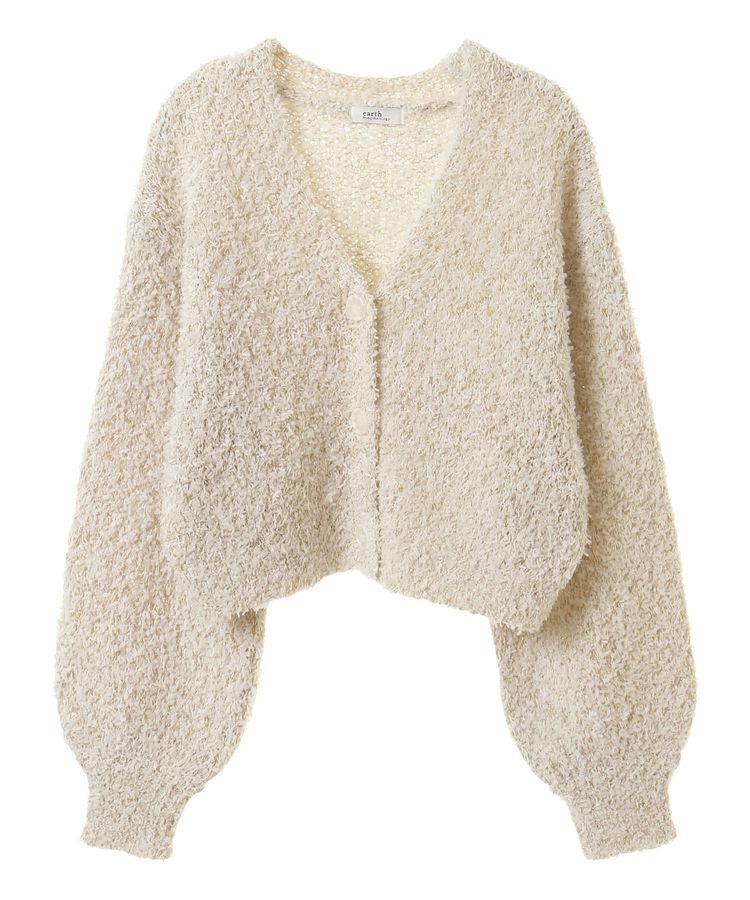 earth music&ecology「リリーヤーンショートニットカーディガン」|カーディガン|