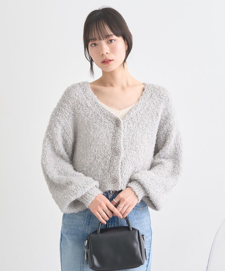 earth music&ecology「リリーヤーンショートニットカーディガン」|カーディガン|