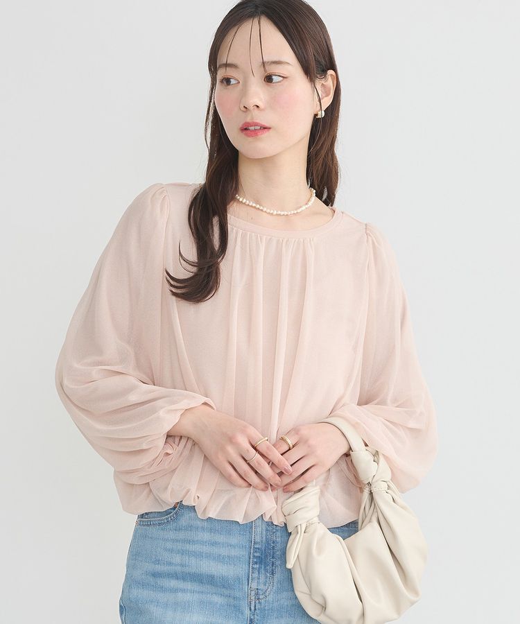 earth music&ecology「シアーバルーンプルオーバー」|Tシャツ・カットソー|Pink Beige