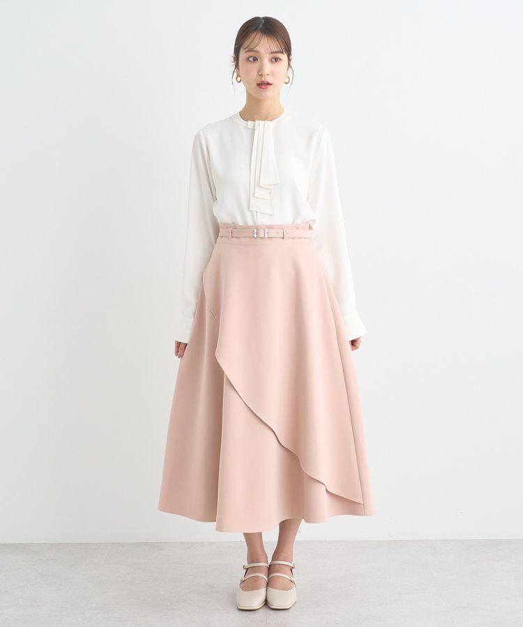 earth music&ecology「ベルト付きアシンメトリースカート」|フレア|
