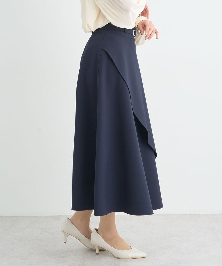 earth music&ecology「ベルト付きアシンメトリースカート」|フレア|