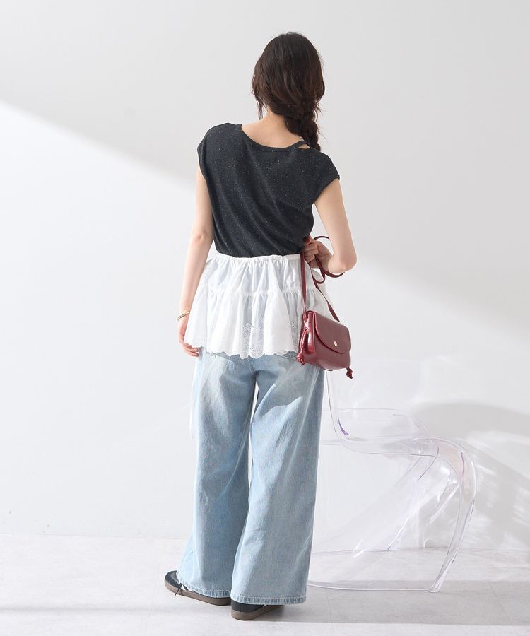 earth music&ecology「カットデザインフレンチスリーブプルオーバー」|Tシャツ・カットソー|