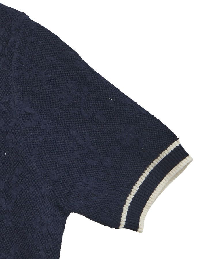 earth music&ecology「バイカラーフラワージャガードニットプルオーバー」|ニット・セーター|