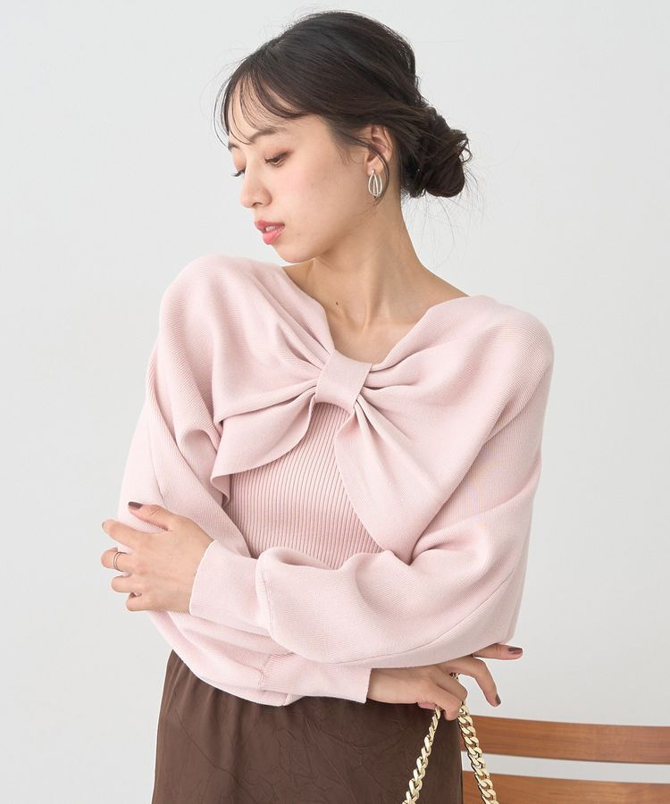 earth music&ecology「【WEB限定】リボンニットアンサンブル」|ニット・セーター|