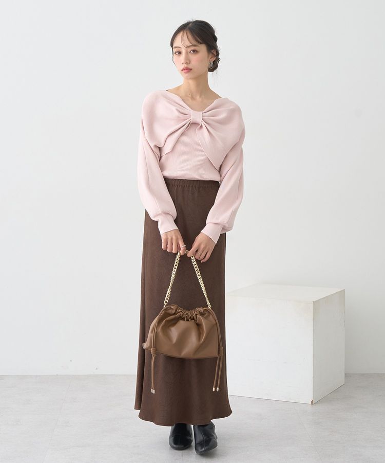 earth music&ecology「【WEB限定】リボンニットアンサンブル」|ニット・セーター|