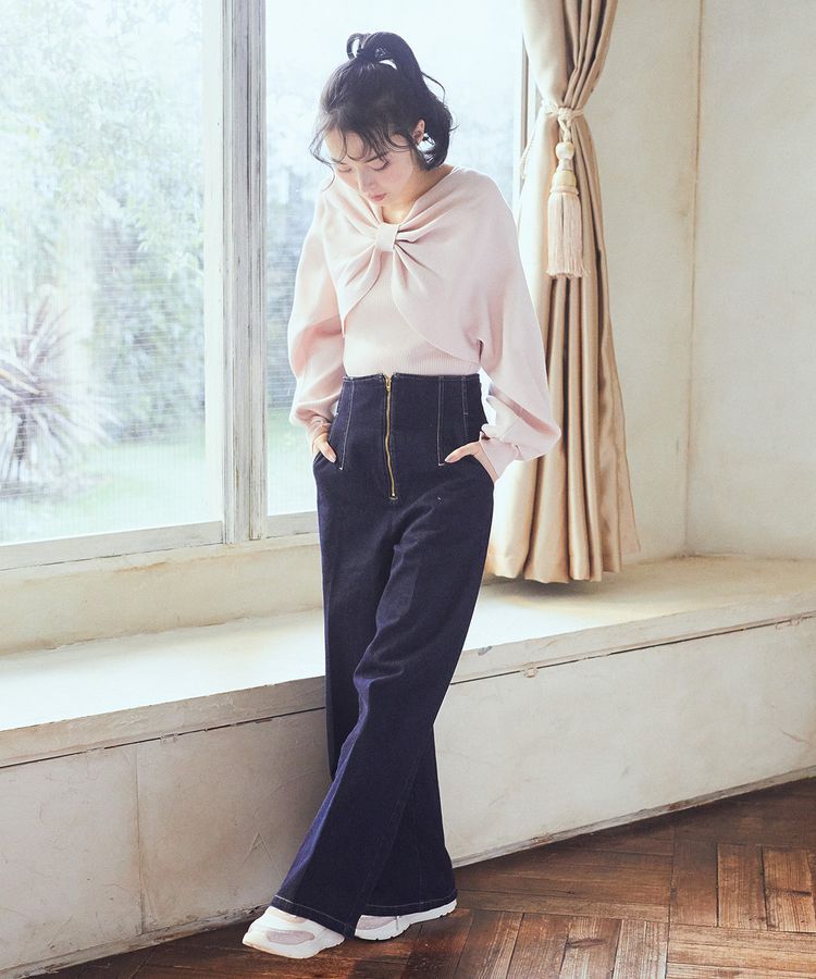 earth music&ecology「【WEB限定】リボンニットアンサンブル」|ニット・セーター|