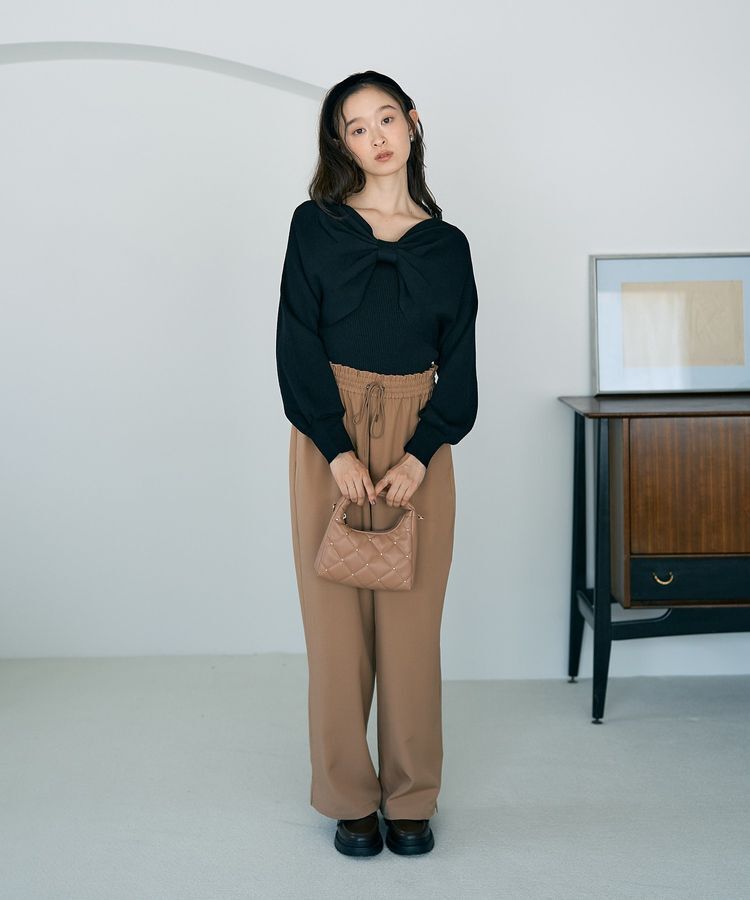 earth music&ecology「【WEB限定】リボンニットアンサンブル」|ニット・セーター|