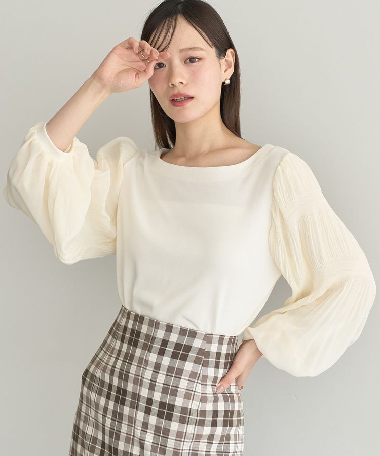 earth music&ecology「マジョリカプリーツプルオーバー」|Tシャツ・カットソー|Off White