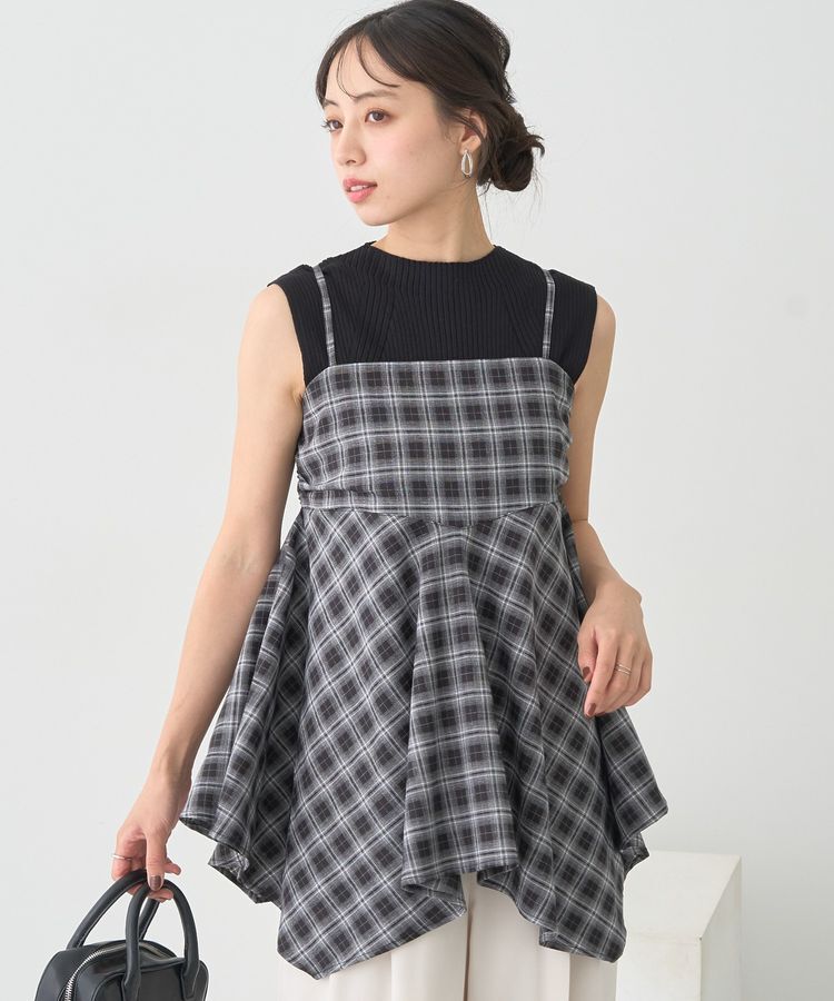 earth music&ecology「イレヘムチェックキャミチュニック」|チュニック|