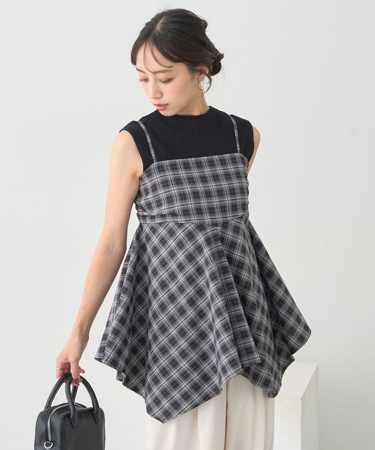 earth music&ecology「イレヘムチェックキャミチュニック」|チュニック|