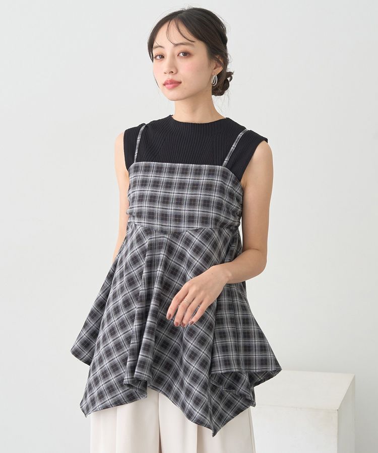 earth music&ecology「イレヘムチェックキャミチュニック」|チュニック|