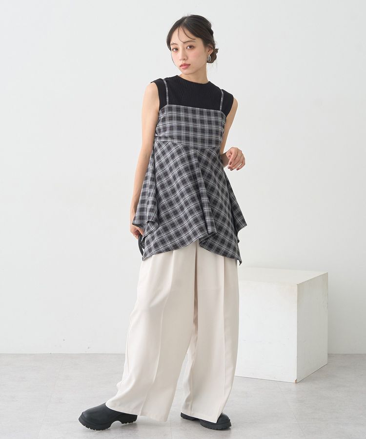 earth music&ecology「イレヘムチェックキャミチュニック」|チュニック|