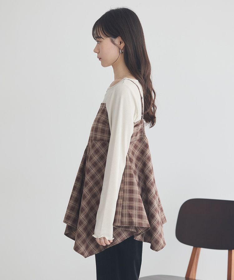 earth music&ecology「イレヘムチェックキャミチュニック」|チュニック|