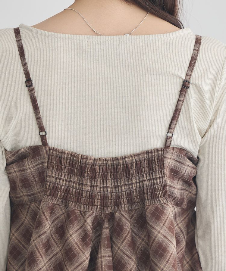 earth music&ecology「イレヘムチェックキャミチュニック」|チュニック|