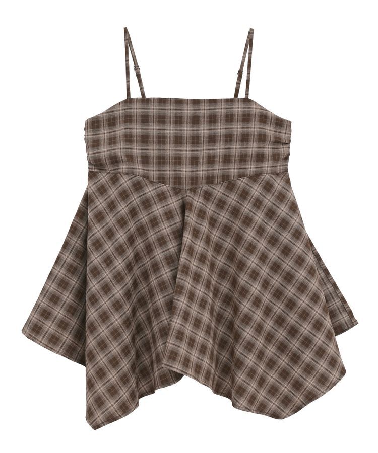 earth music&ecology「イレヘムチェックキャミチュニック」|チュニック|