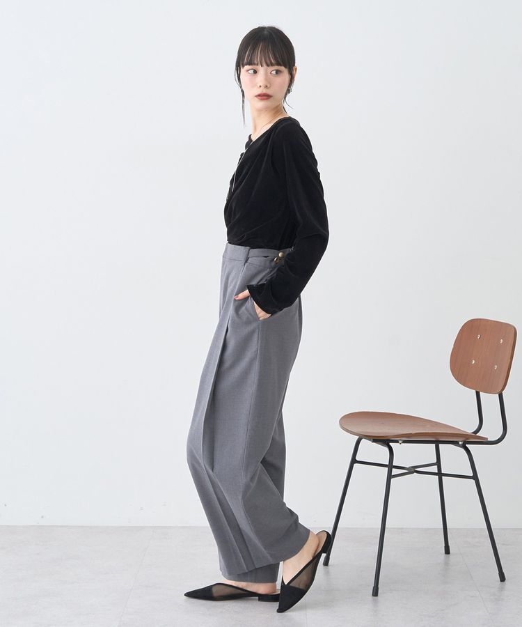 earth music&ecology「シアーベロアドレープネックプルオーバー」|Tシャツ・カットソー|