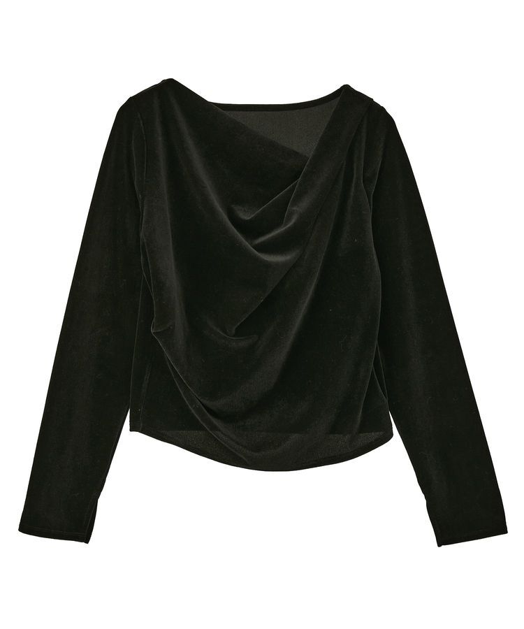 earth music&ecology「シアーベロアドレープネックプルオーバー」|Tシャツ・カットソー|