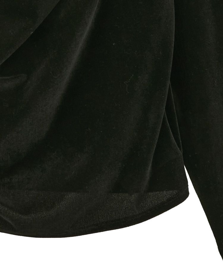 earth music&ecology「シアーベロアドレープネックプルオーバー」|Tシャツ・カットソー|