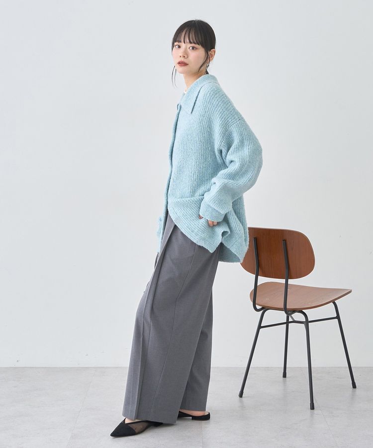 earth music&ecology「襟付きニットアウター」|カーディガン|