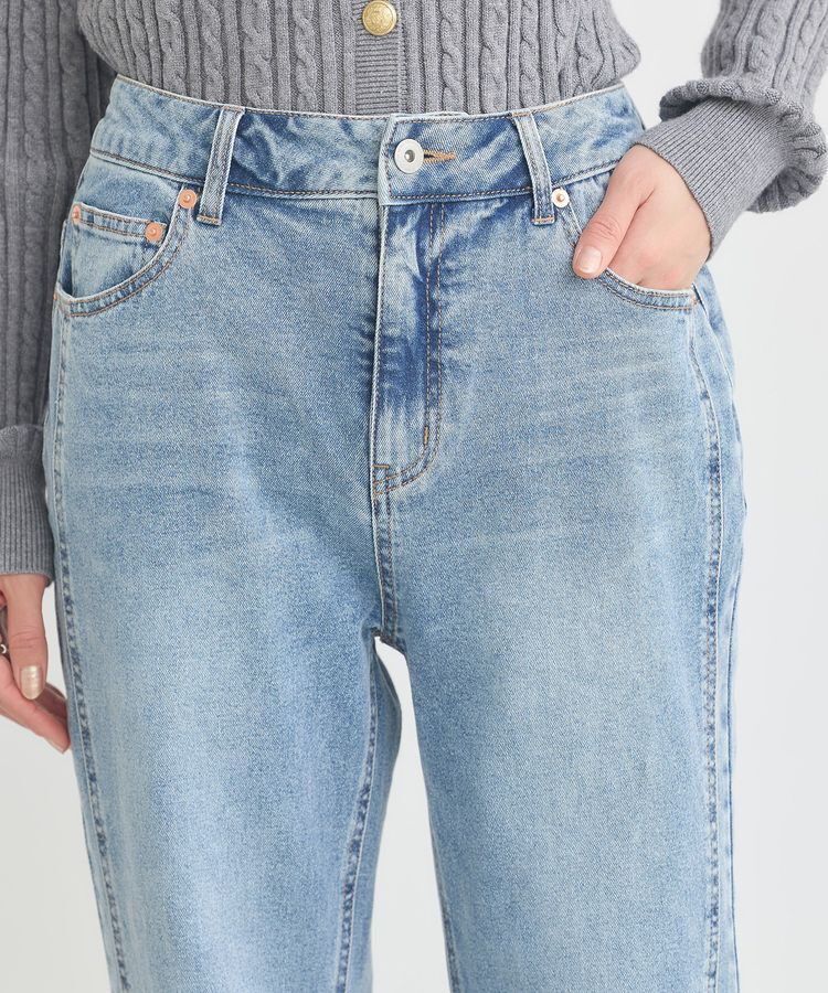 earth music&ecology「切り替えフレアデニムパンツ」|デニム|