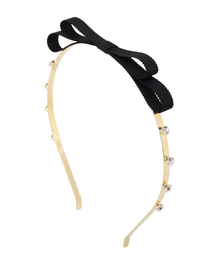 Maison de FLEUR「グログランリボンメタルビジューカチューシャ」|その他|