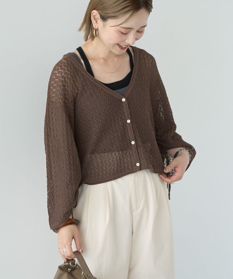 AMERICAN HOLIC「2WAYレース編みニットカーディガン」|カーディガン|
