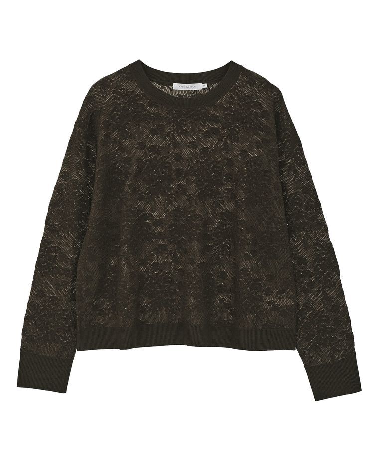 AMERICAN HOLIC「レース編みニットプルオーバー」|ニット・セーター|
