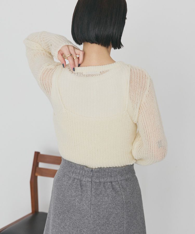 AMERICAN HOLIC「甘編みキャミカーディガンセット」|カーディガン|