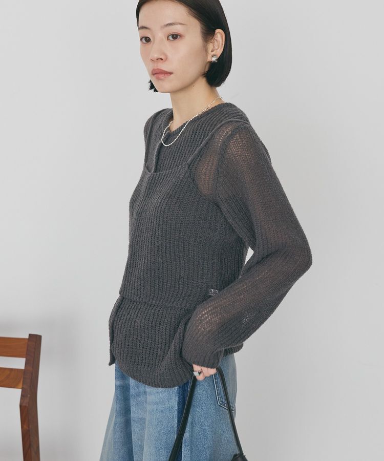 AMERICAN HOLIC「甘編みキャミカーディガンセット」|カーディガン|