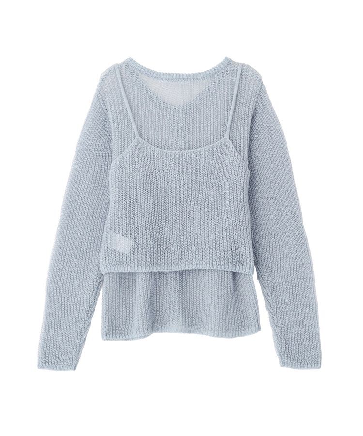 AMERICAN HOLIC「甘編みキャミカーディガンセット」|カーディガン|