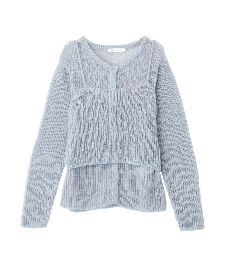 AMERICAN HOLIC「甘編みキャミカーディガンセット」|カーディガン|