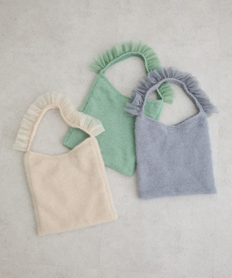 Green Parks「・QUON フリルニットワンショルダー」|ショルダー・メッセンジャー|