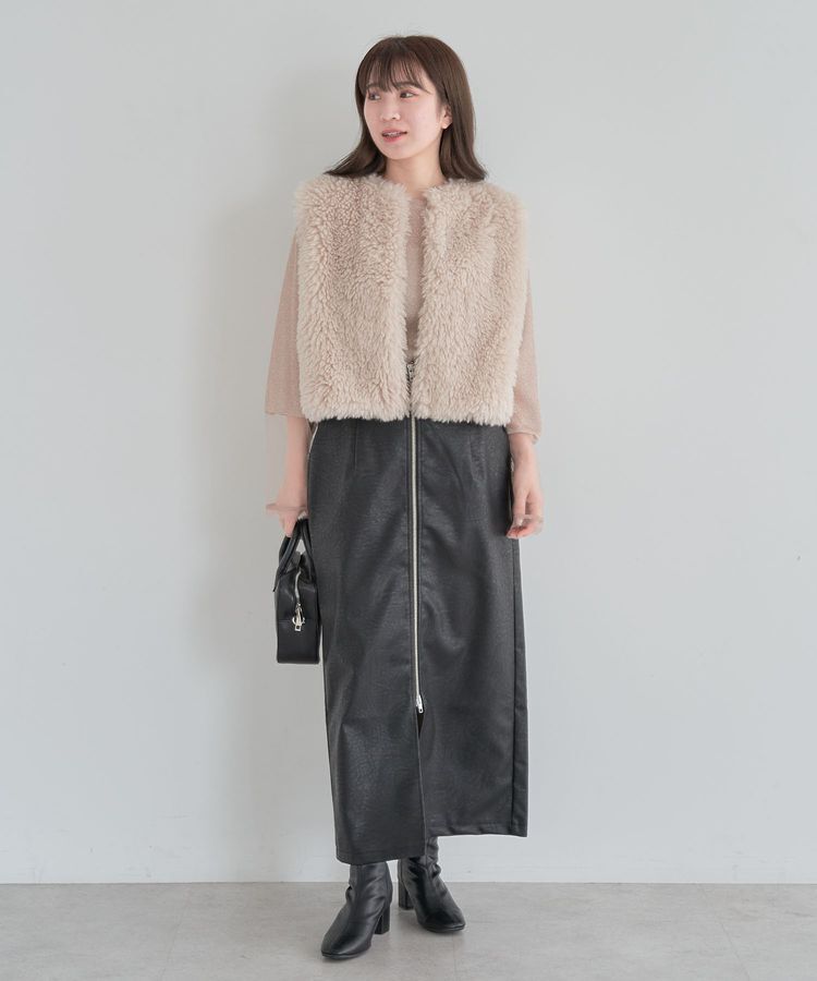 Green Parks「袖チュールドッキングラメプルオーバー」|Tシャツ・カットソー|