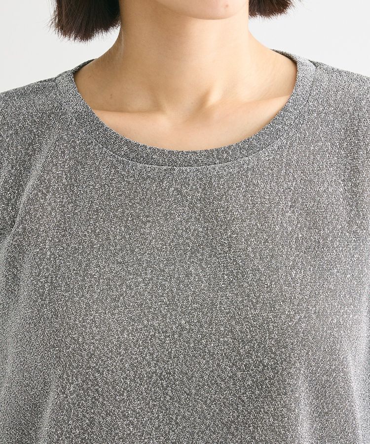 Green Parks「袖チュールドッキングラメプルオーバー」|Tシャツ・カットソー|