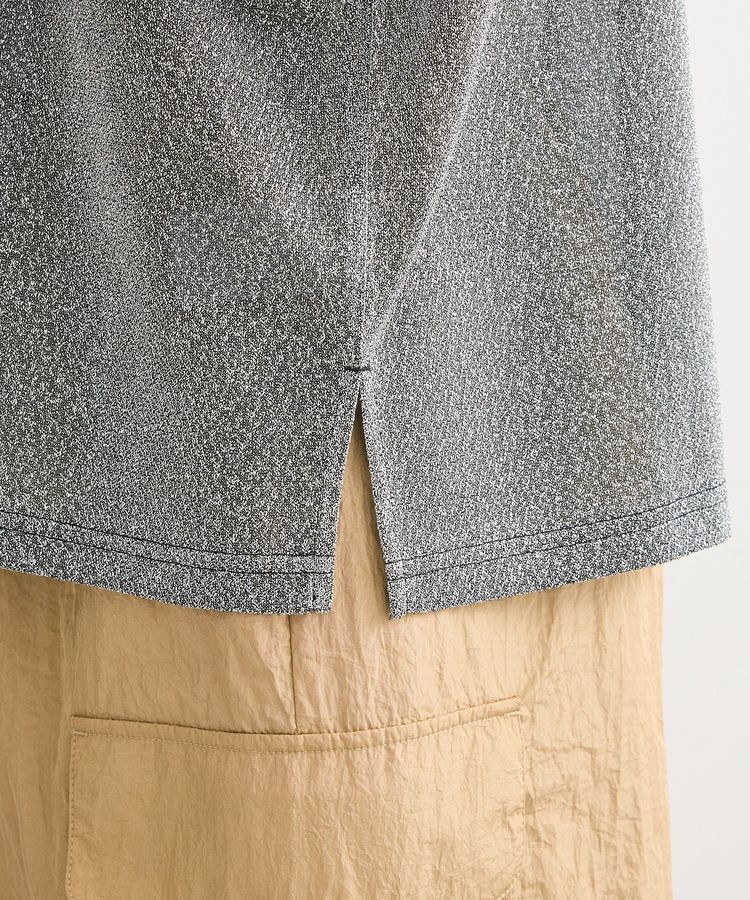 Green Parks「袖チュールドッキングラメプルオーバー」|Tシャツ・カットソー|