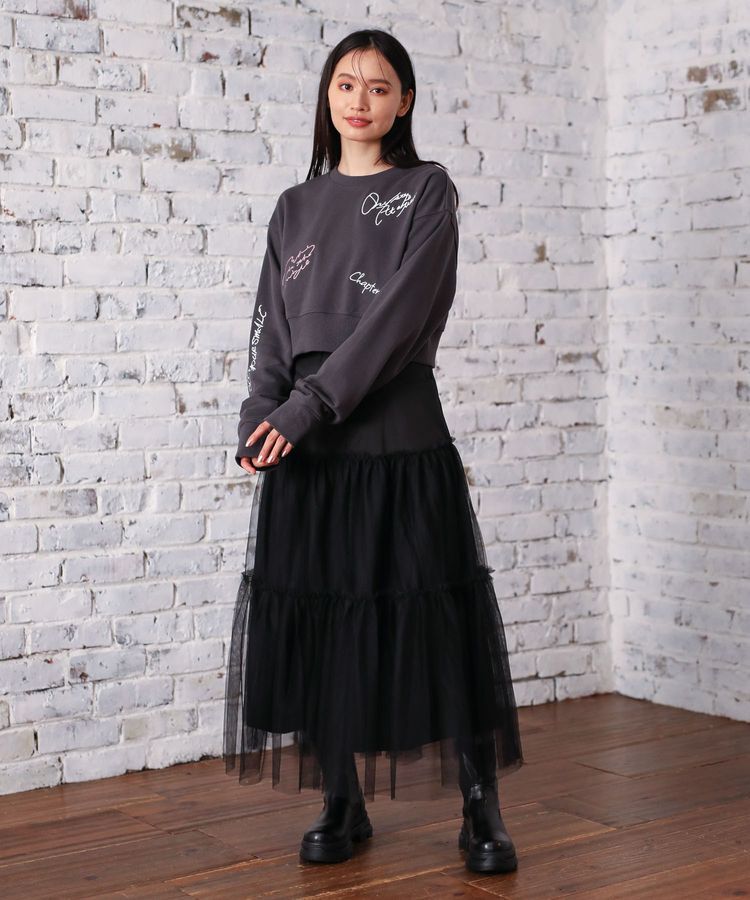 Green Parks「・ELENCARE DUE ハイブリットティアードスカート」|フレア|