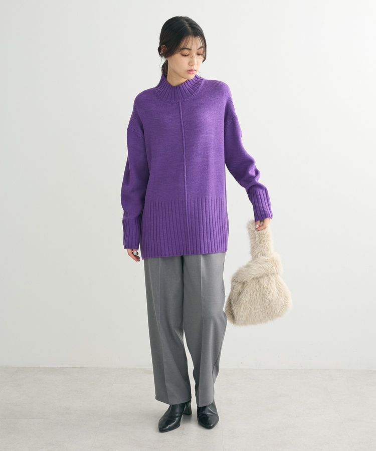 Green Parks「洗えるモックネックニットプルオーバー」|ニット・セーター|