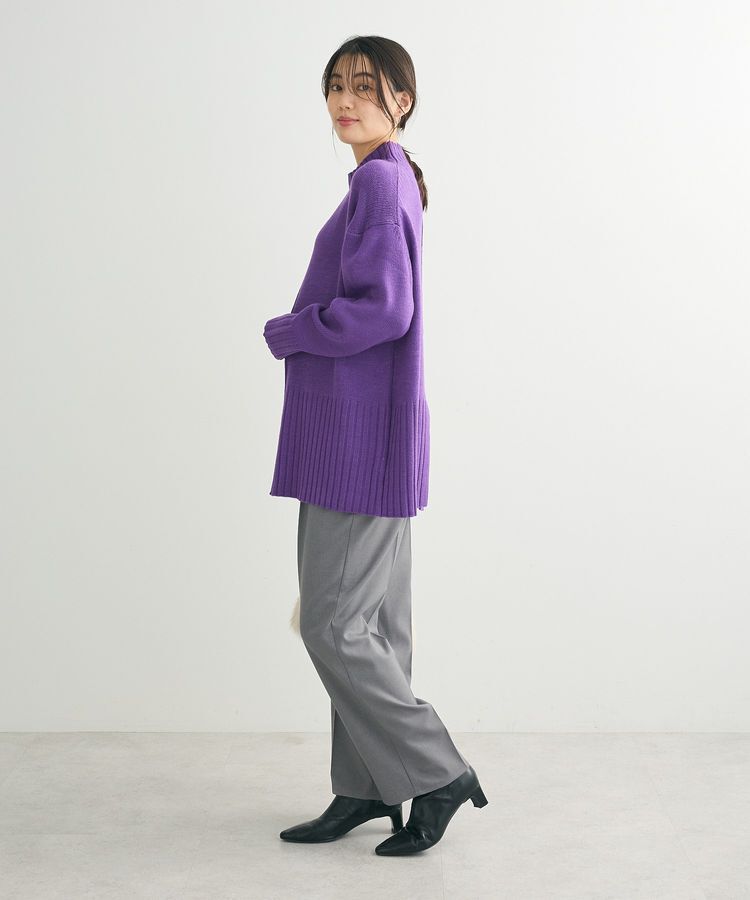 Green Parks「洗えるモックネックニットプルオーバー」|ニット・セーター|