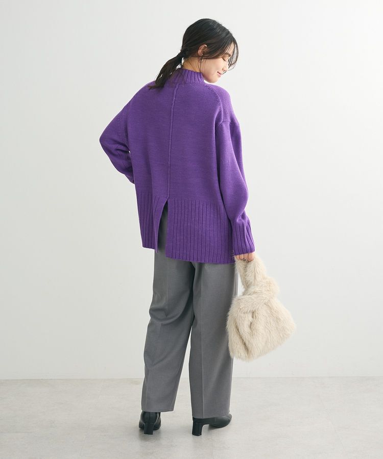 Green Parks「洗えるモックネックニットプルオーバー」|ニット・セーター|