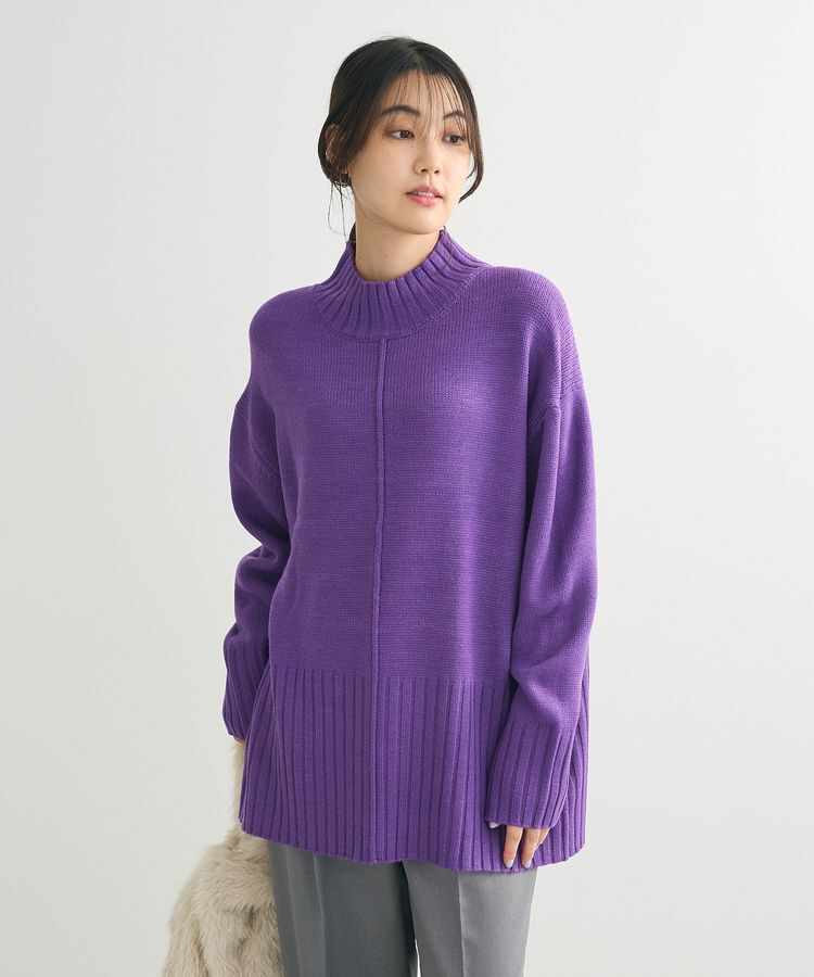 Green Parks「洗えるモックネックニットプルオーバー」|ニット・セーター|